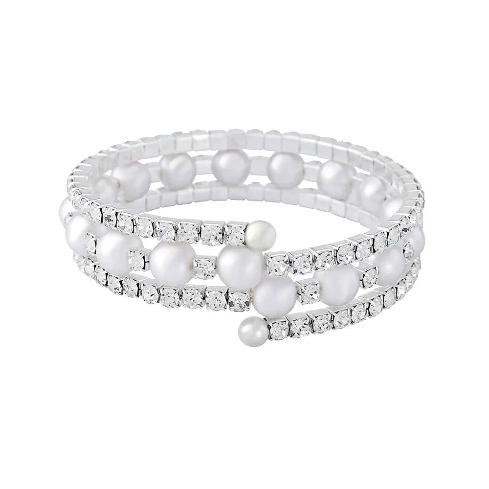 Bea Crystal and Pearl Bracelet