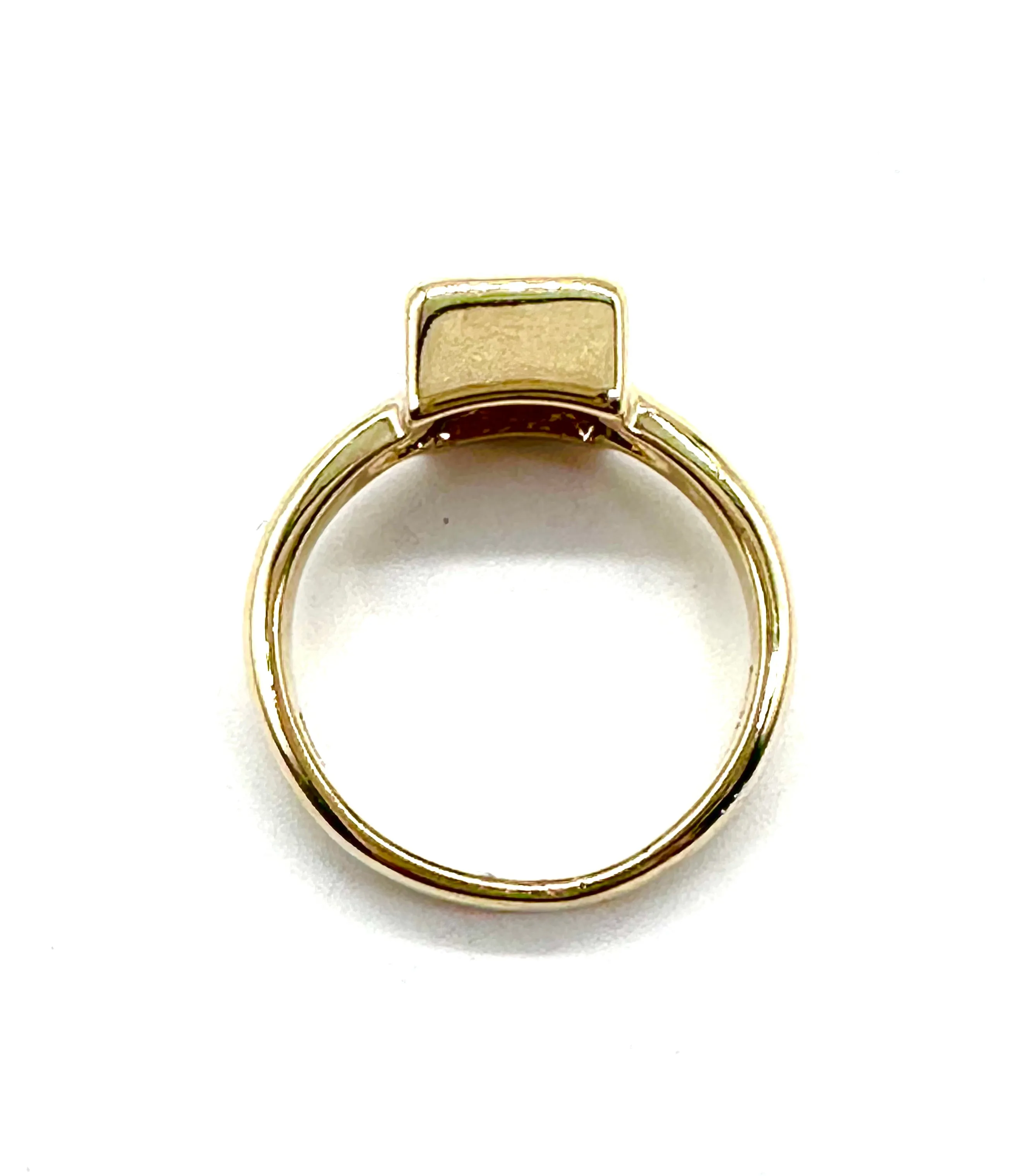 Bezel set quad diamond ring