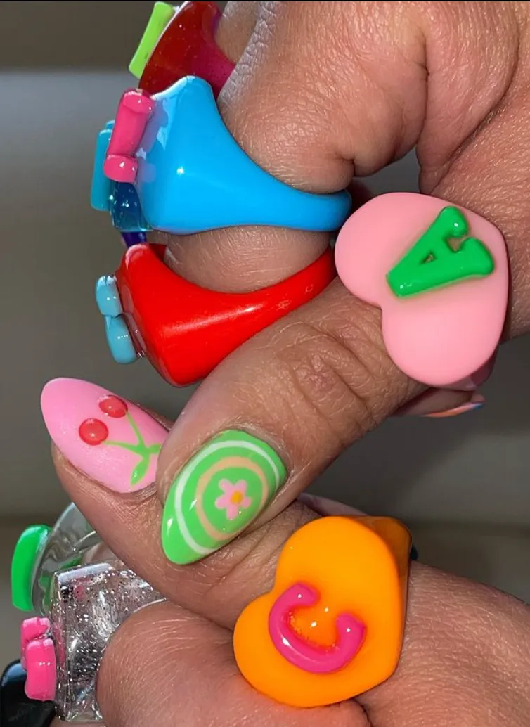 CHOOSE YOUR INITIAL: BABY PINK LUCKY RING