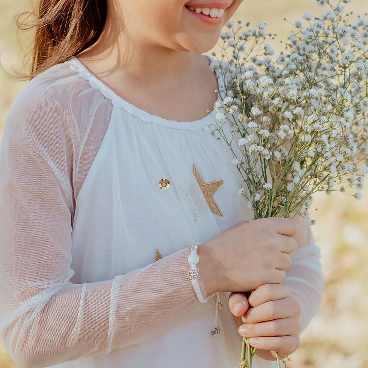 First Holy Communion Blessing Bracelet - Pearl