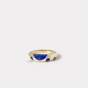 Lapis Petite Polka Dot Bombe Ring