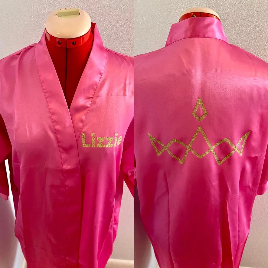 Miss America Crown Silk Robe