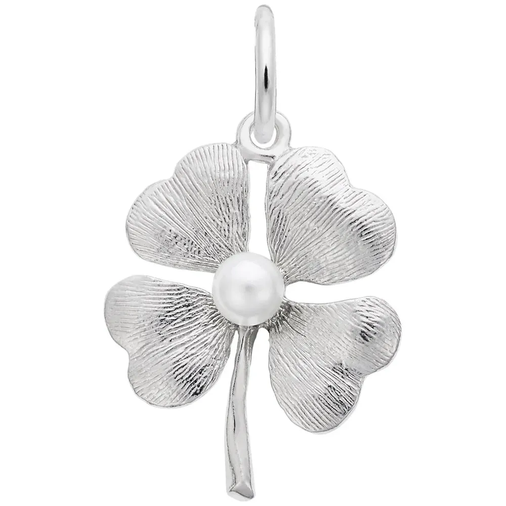 Rembrandt Charms - Four Leaf Clover with Pearl Charm - 1971